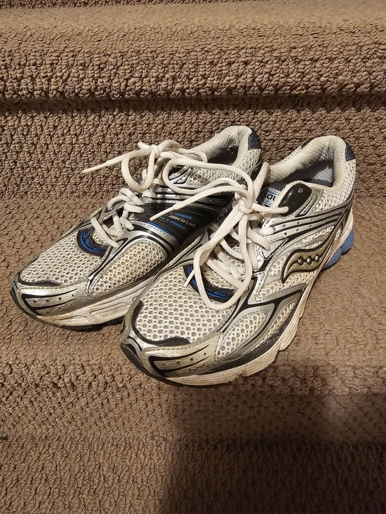 Saucony Other - Saucony White, Silver & Blue Men's Running Shoes